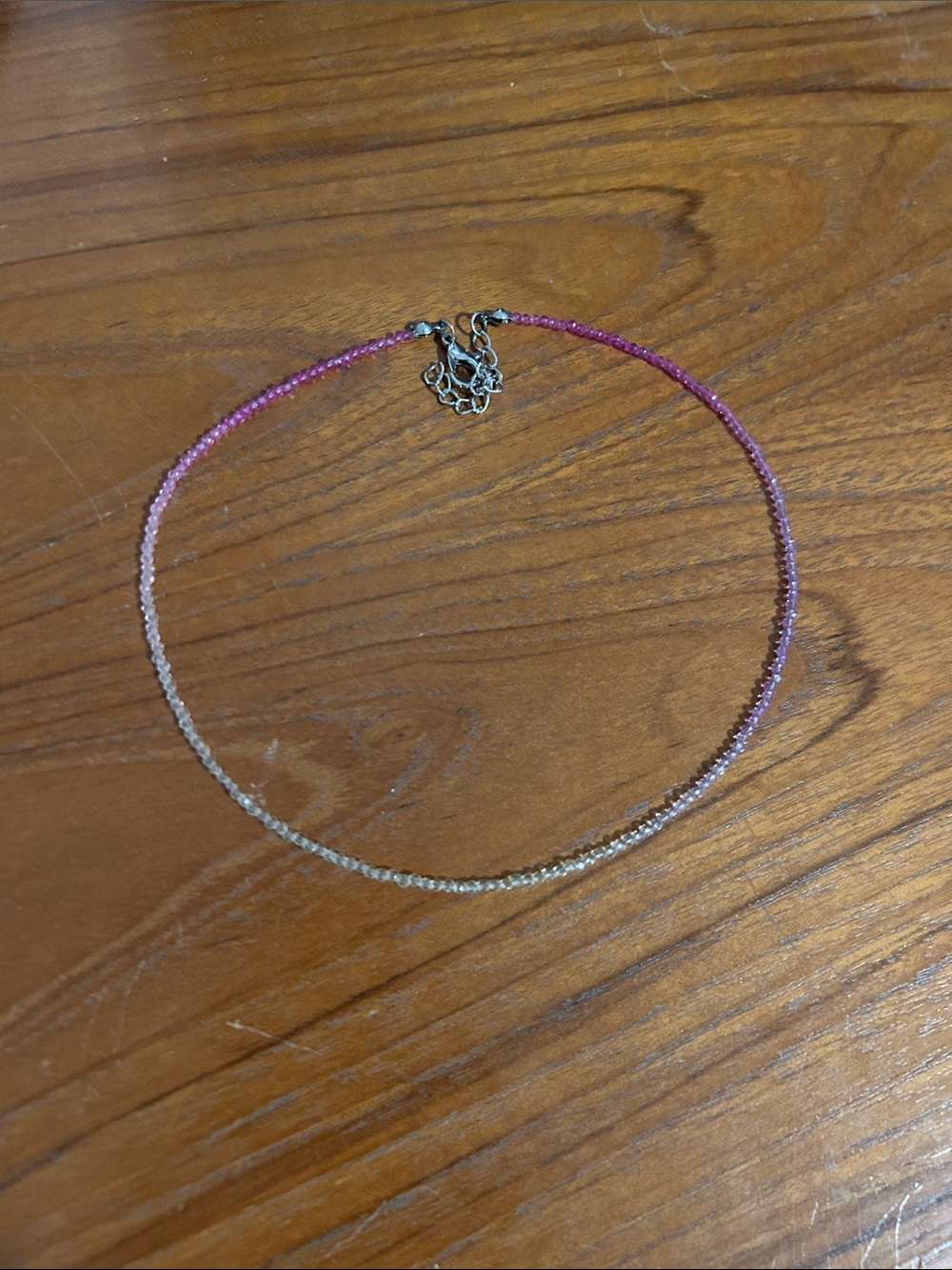 Delicate Pink to pale yellow Gradient Bead Necklace - Women Jewelry